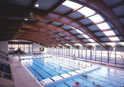 Booms and movable floors are used to make the 50 m pool at Crawley Leisure Centre suitable for a mix of leisure, teaching and fitness swimming