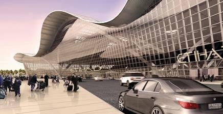 Kohn Pedersen Fox’s Midfield Terminal at Abu Dhabi airport will process more than 50 million passengers a year