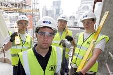 Apprentices in construction
