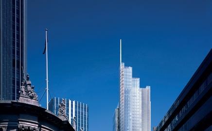 The Heron tower, which is being built at 110 Bishopsgate, on the east edge of the City