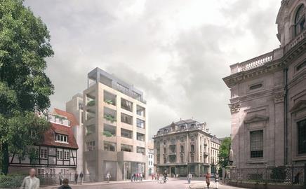 Construction has begun on Tietgens Ærgrelse, a housing development in Copenhagen designed by London practice Tony Fretton Architects