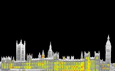 Thermal image of Houses of Parliament