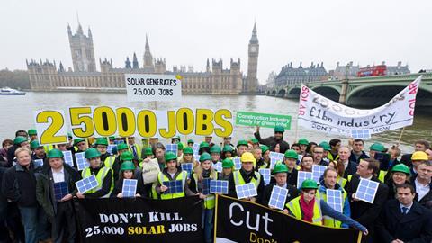 Cut Don't Kill rally in Westminster ,FITs, solar PV