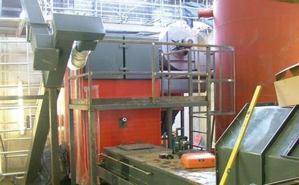 The Binder boiler is a serious piece of machinery: you may have to take the roof off to fit it in