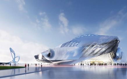 Work has started on the Dalian International Conference Centre in Shenzen, China, designed by Coop Himmelblau