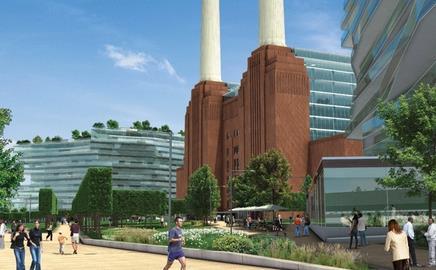 This is the latest incarnation of Rafael Viñoly’s proposals for Battersea Power Station in south-west London, which will include 3,700 homes and 1.5 million ft2 of office space