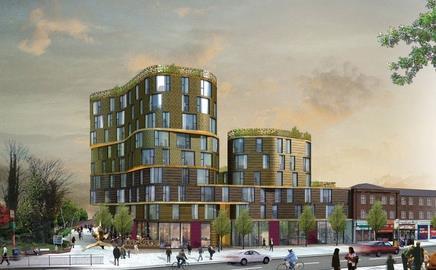 Mixed-use development in Sidcup, Kent, designed by Studio Egret West