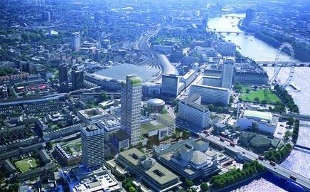 The South Bank tower, in situ
