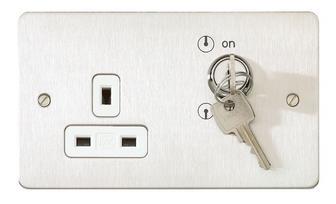 Lockable switches and sockets 