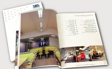 SAS International’s new metal ceilings brochure is a quick-reference guide to a range of ceiling systems, including clip-in, lay-in and hook-on systems and acoustic lighting rafts.