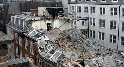 Grigore Vraja, 22, was trapped for 10 hours after two floors of a five-storey building collapsed on him