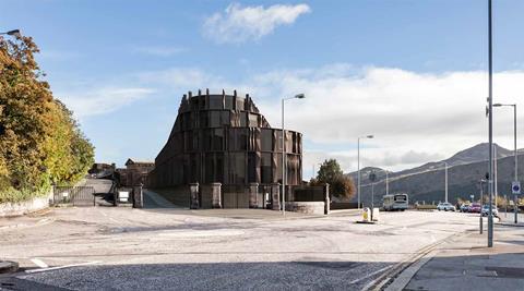 Hoskins Architects revised 2017 proposal for the old Royal High School on Calton Hill in Edinburgh