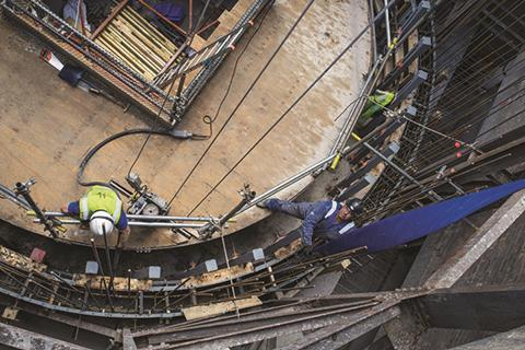 Work on chimneys - Battersea Power Station