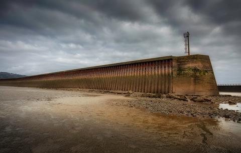 swansea west pier on low tide