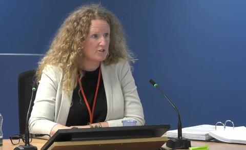 Expert witness Dr Barbara Lane gives evidence to the Grenfell Tower Inquiry on 29 October 2020