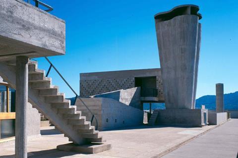 The roof of Le Corbusier's Unite d'habitation in Marseille