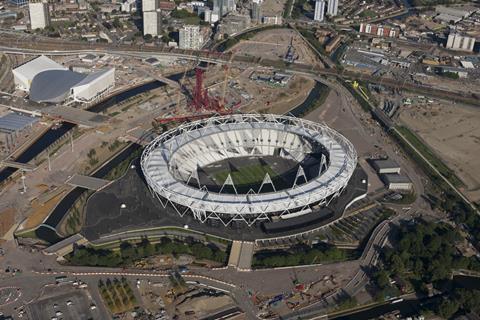 Construction of Olympic stadium - aerial3