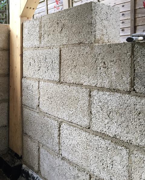 Hemp store concrete blocks