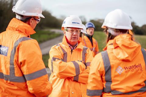 HS2 CEO Mark Thurston visits Bower End Farm, Madeley, to see work of Staffordshire Firm Wardell Armstrong