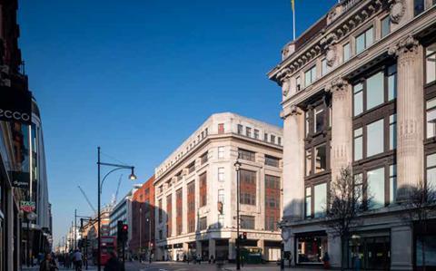 The Marble Arch branch of Marks & Spencer, seen from the east