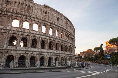 The colosseum in Rome