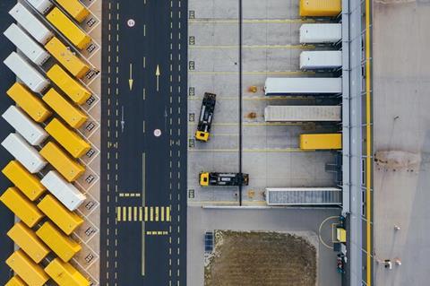 A bird's eye view of a logistics hub