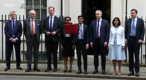 Budget 2020 - Rishi Sunak and Team - Credit BBC