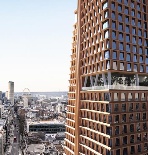 Euston Tower CGI - aerial close up view