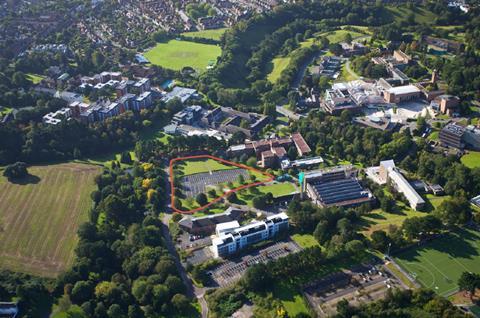 University of Exeter Aerial with Site Boundary