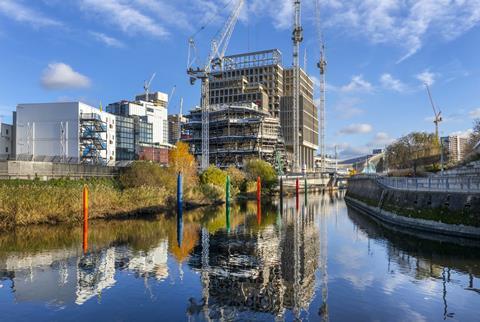 V&A East Museum tops out in Queen Elizabeth Olympic Park, Dec 2021 (c) Victoria and Albert Museum
