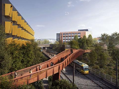 Hawkins:Brown footbridge