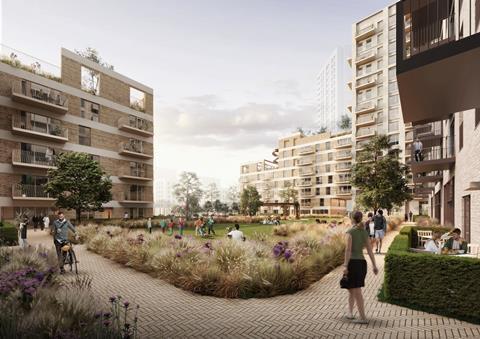 CGI image of proposed new homes at city centre north