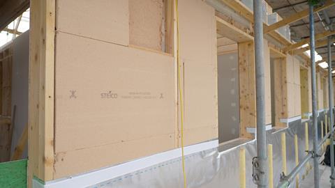 STEICO specialdry installed onto an external wall build up