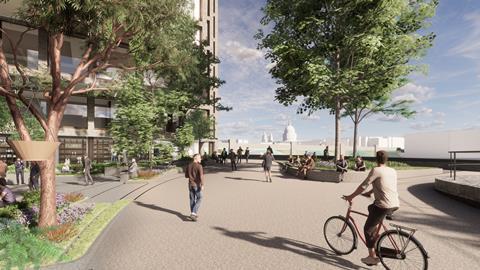 View of the proposed expansion and improvement to the Thames Pathway