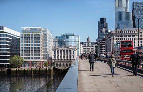 Eric Parry Architects' Seal House proposals seen from London Bridge