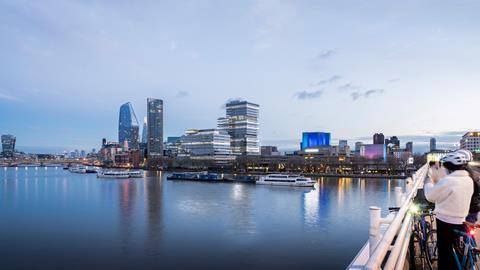 72 Upper Ground_View from Waterloo Bridge_Credit Make Architects