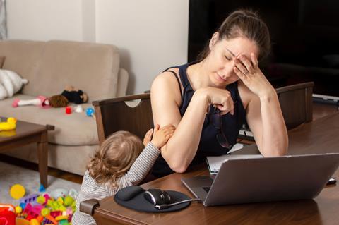 Work from home childcare shutterstock