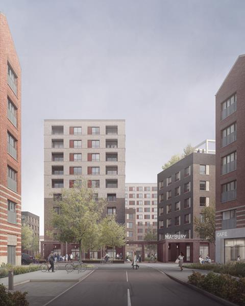 View looking east towards Turnhouse Square.-min