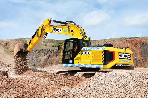 JCB hydrogen excavator