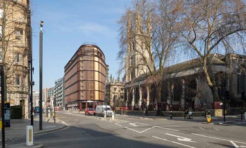 Stiff & Trevillion's proposals for student accommodation at Holborn Viaduct, drawn up for Dominvs Group