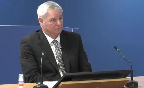 Ray Bailey, director of Harley Facades, gives evidence to the Grenfell Tower Inquiry on 8 September 2020