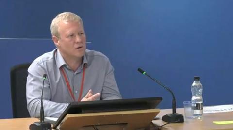 David Hughes of Rydon appears at the Grenfell Tower Inquiry on 27 July 2020