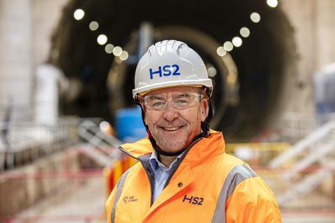 Rail Minister and new CEO at Old Oak Common station box to see the two TBMs preparing to build HS2 to Euston