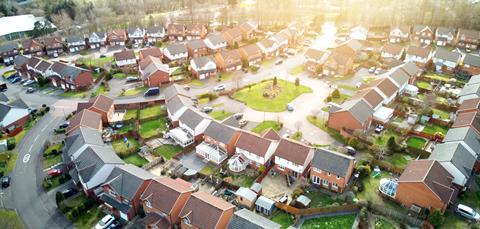 rows of homes