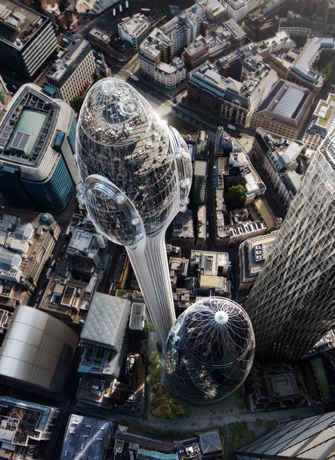 DBOX_Foster + Partners_The Tulip_Bird's Eye