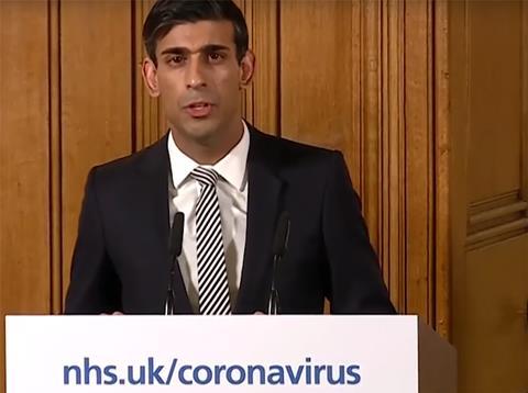 Rishi Sunak addressing coronavirus press conference at Number 10