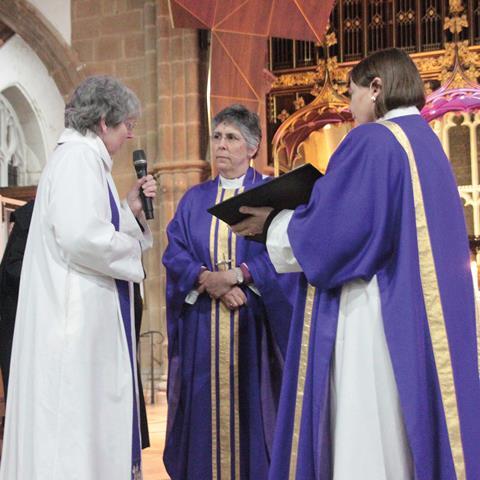 Bishop Guli being interviewed in Cathedral