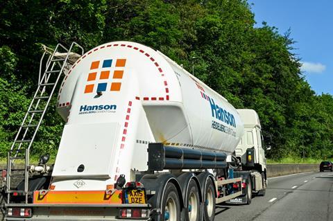 Hanson cement lorry