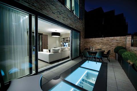 The Glazing Vision Walk-on Rooflight was specified at Berkeley Homes’ Terrace Yard development in Richmond, Surrey