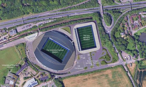 Women's Stadium Masterplan with labels